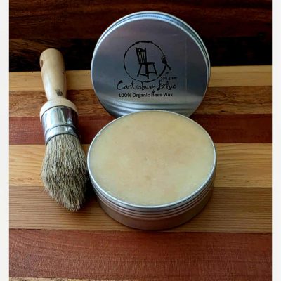 Furniture Wax, 100% Organic Bee's Wax 100g Pot with Brush